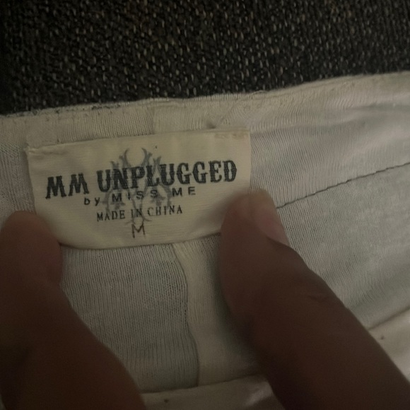 White loose fitting crop top from MM Unplugged by Miss Me - Picture 2 of 3